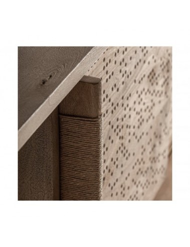 Aparador Jacquard Madera De Mango 220x54x73 Estilo Contemporáneo - 6