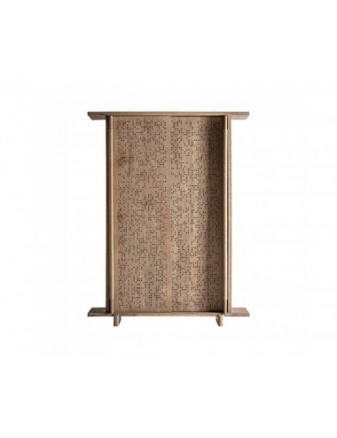 Armario Jacquard Madera De Mango 136x50x180 Estilo Contemporáneo - 1