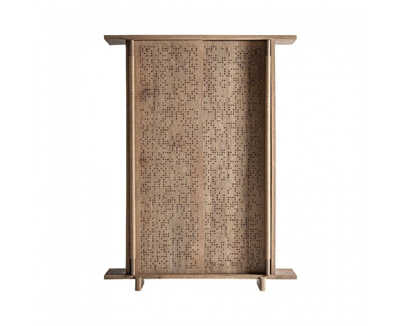 Armario Jacquard Madera De Mango 136x50x180 Estilo Contemporáneo - 1