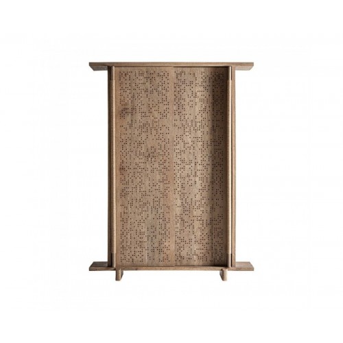 Armario Jacquard Madera De Mango 136x50x180 Estilo Contemporáneo - 1