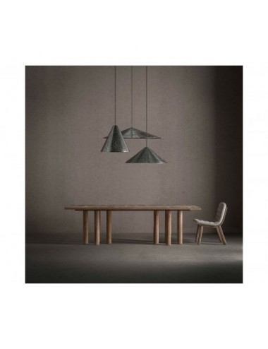 Mesa Comedor Jacquard Madera De Mango 250x110x76 Estilo Contemporáneo - 7