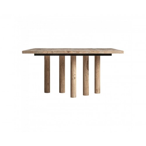 Mesa Comedor Jacquard Madera De Mango 150x150x75 Estilo Contemporáneo - 1