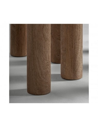 Mesa Comedor Jacquard Madera De Mango 150x150x75 Estilo Contemporáneo - 6