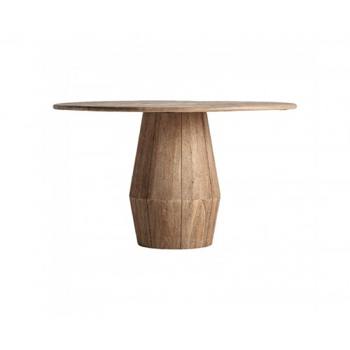 Mesa Comedor Jacquard Madera De Mango 130x130x75 Estilo Contemporáneo - 1