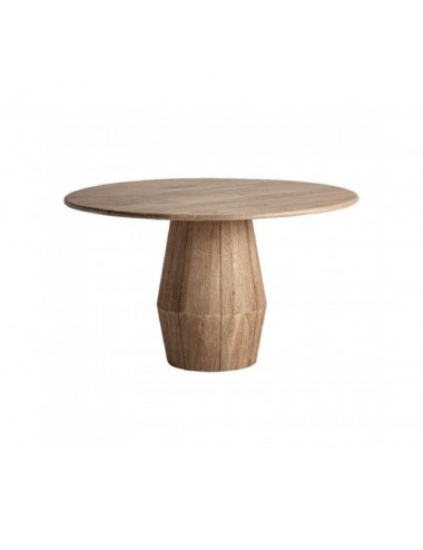 Mesa Comedor Jacquard Madera De Mango 130x130x75 Estilo Contemporáneo - 1