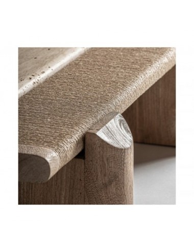 Mesa De Centro Jacquard Madera De Mango 140x73,5x35 Estilo Contemporáneo - 3