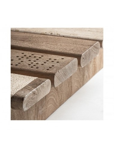 Mesa De Centro Jacquard Madera De Mango 80x90,8x20 Estilo Contemporáneo - 4