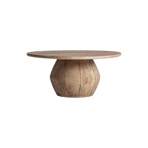 Mesa De Centro Jacquard Madera De Mango 90x90x42 Estilo Contemporáneo - 1