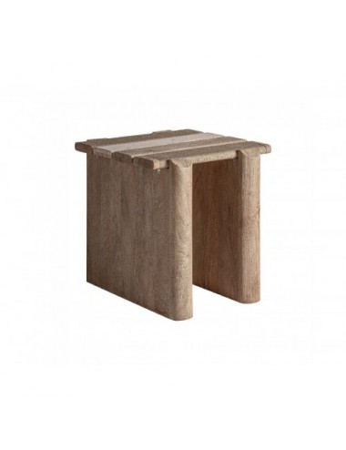 Mesa Auxiliar Jacquard Madera De Mango 62x73x65 Estilo Contemporáneo - 1