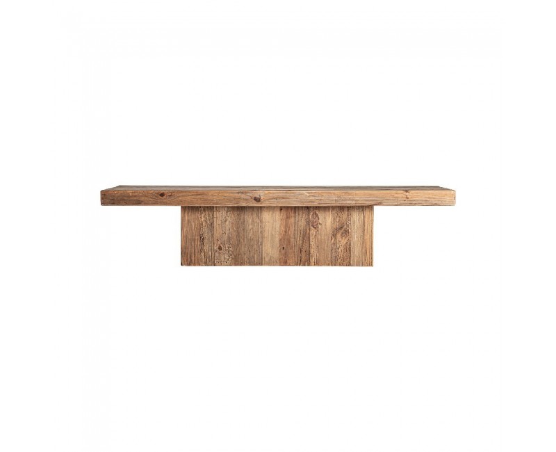 Mesa De Centro Breive Madera De Pino Reciclado 180x48x40 Estilo Rústico - 1