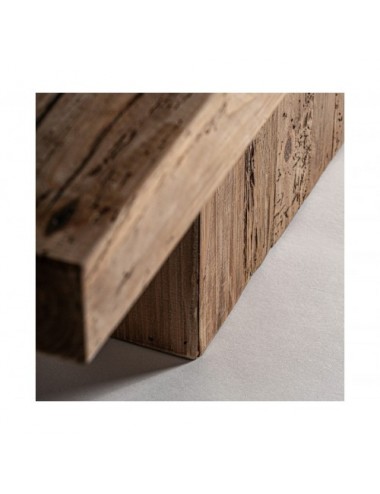 Mesa De Centro Breive Madera De Pino Reciclado 180x48x40 Estilo Rústico - 4