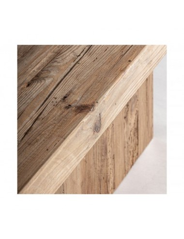 Mesa De Centro Breive Madera De Pino Reciclado 180x48x40 Estilo Rústico - 5