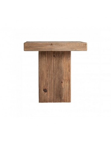Mesa Auxiliar Breive Madera De Pino Reciclado 60x60x60 Estilo Rústico - 1