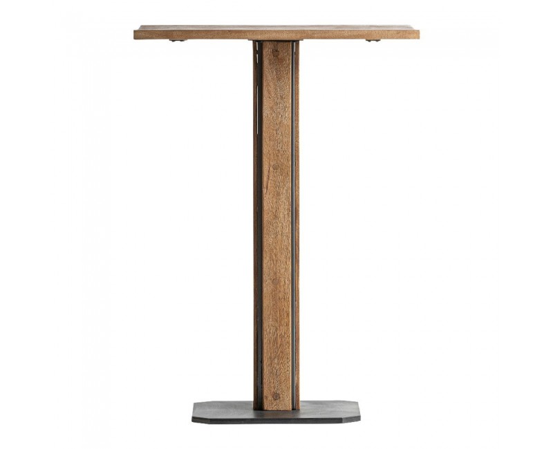 Mesa Bar Rho Madera De Mango 75x75x105 Estilo Contemporáneo - 1