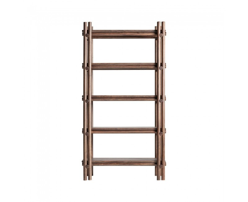 Librería Hambye Madera De Acacia 107x45x200 Estilo Contemporáneo - 1