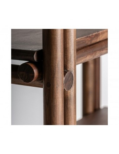 Librería Hambye Madera De Acacia 107x45x200 Estilo Contemporáneo - 5