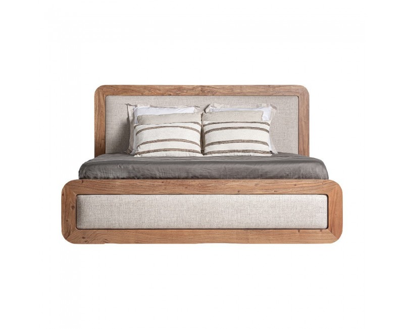 Cama Dangy Madera De Acacia 220x200x122 Estilo Clásico - 1