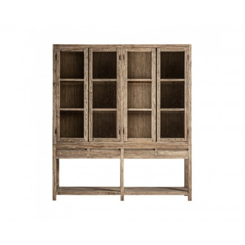 Vitrina Masein Madera De Olmo 200x45x225 Estilo Colonial - 1