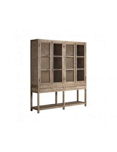 Vitrina Masein Madera De Olmo 200x45x225 Estilo Colonial - 1