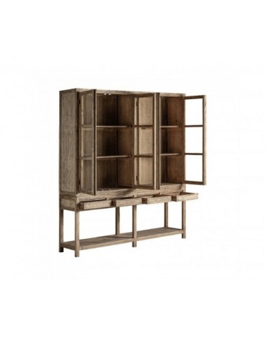 Vitrina Masein Madera De Olmo 200x45x225 Estilo Colonial - 3