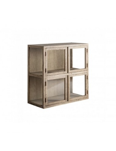 Vitrina Modular Masein Madera De Olmo 85x40x85 Estilo Colonial - 1