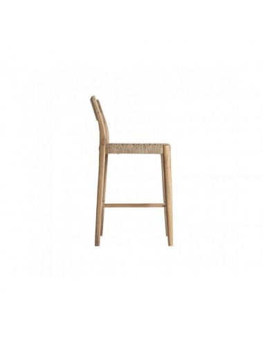 Taburete Vercelli Madera De Teka 42x51x95 Estilo Colonial - 3