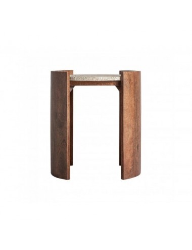 Mesa Auxiliar Tivoli Travertino 50x46x56 Estilo Contemporáneo - 1