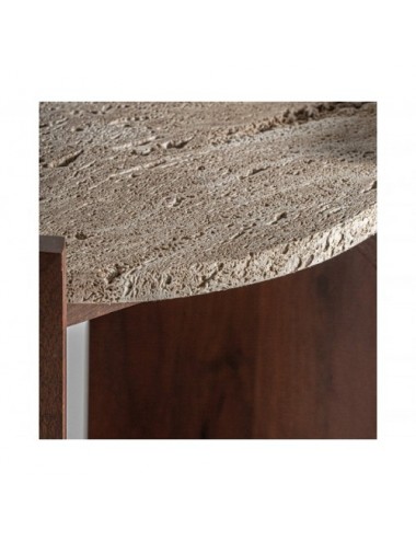 Mesa Auxiliar Tivoli Travertino 50x46x56 Estilo Contemporáneo - 3