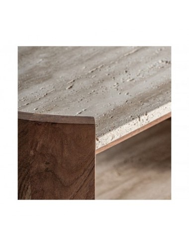 Mesa Auxiliar Tivoli Travertino 60x35x56 Estilo Contemporáneo - 4