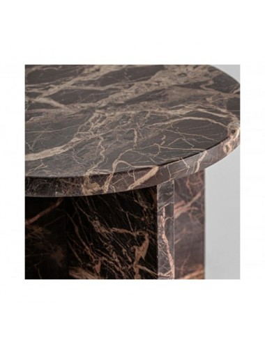 Mesa Auxiliar Ruskeala Mármol 36x36x51 Estilo Contemporáneo - 3