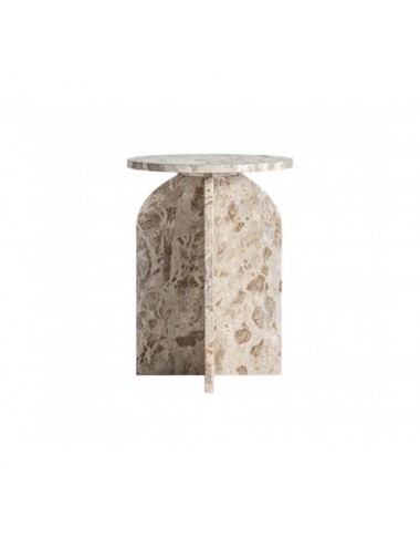 Mesa Auxiliar Alessano Mármol 43x43x56 Estilo Art Deco - 1