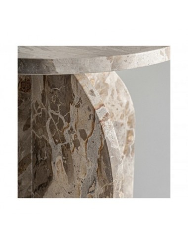 Mesa Auxiliar Alessano Mármol 43x43x56 Estilo Art Deco - 3