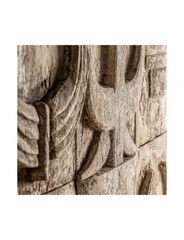 Panel Decorativo Peylon Madera Suar 40x5x50 Estilo Étnico - 1