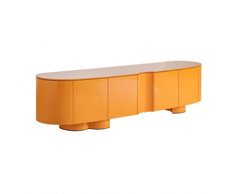 Mueble Tv Mirkov Madera Dm 220x50x51 Estilo Contemporáneo - 1