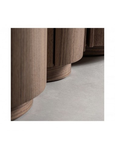 Aparador Gifhorn Chapa De Nogal 242x49x92 Estilo Art Deco - 5