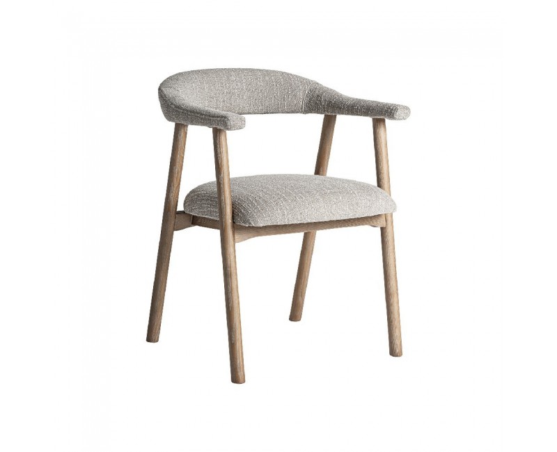 Silla Davrey Madera De Fresno 57x56x75 Estilo Contemporáneo - 1