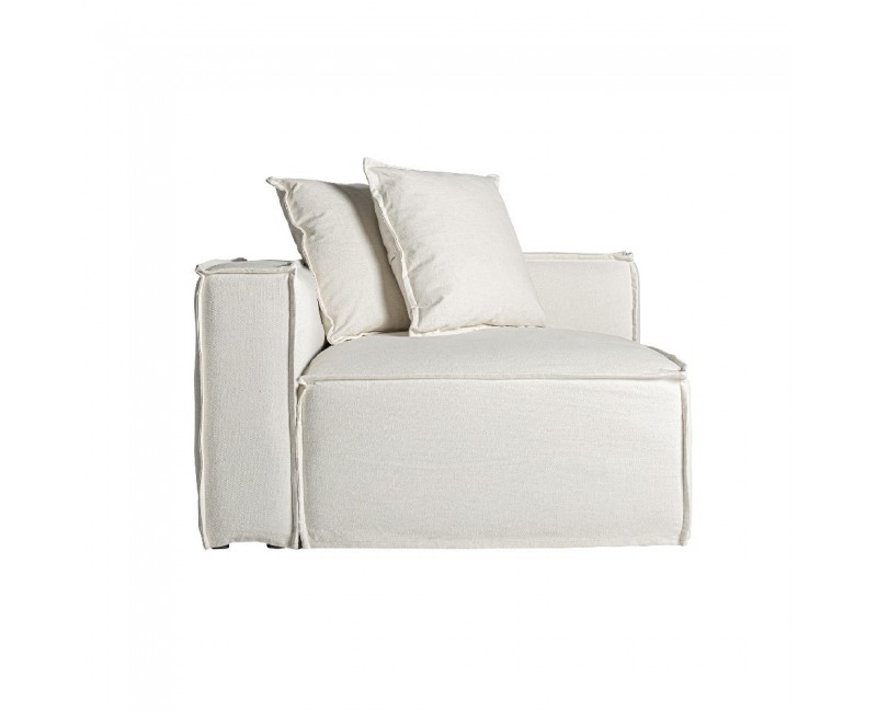 Módulo Sofá Esquinero Izquierda Virolle Lino 110x110x85 Estilo Colonial - 1