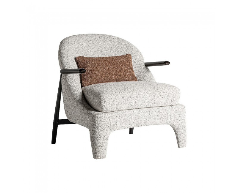 Sillón Herzele Madera De Pino 77x88x81 Estilo Contemporáneo - 1