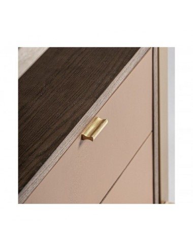 Mesita De Noche Monza Travertino 66x46x56 Estilo Art Deco - 5