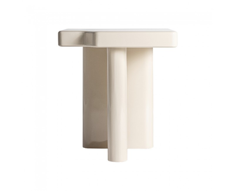 Mesa Auxiliar Suhi Madera Dm 60x60x60 Estilo Art Deco - 1