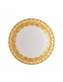 Plato hondo Medusa Rhapsody porcelana blanco dorado 22 cm Versace - 1