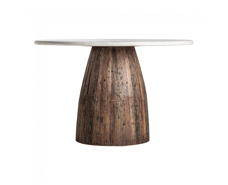 Mesa Comedor Skorup Madera Recuperada 120x120x76 Estilo Rústico - 1