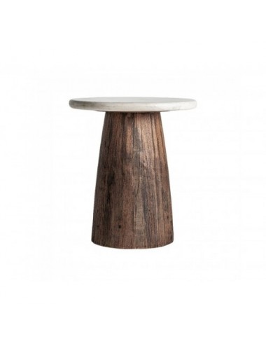 Mesa Auxiliar Skorup Madera Recuperada 45x45x50 Estilo Rústico - 1