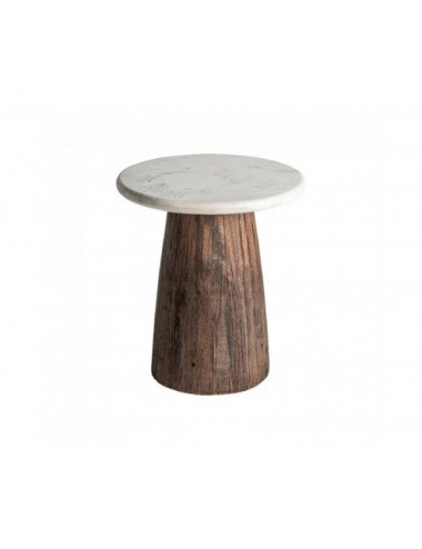 Mesa Auxiliar Skorup Madera Recuperada 45x45x50 Estilo Rústico - 1