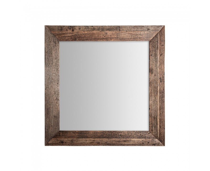 Espejo Skorup Madera Recuperada 200x200x9 Estilo Colonial - 1