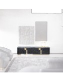 Mueble TV 2 puertas 2 cajones Black Bubinga mármol Colección Charisma - 1