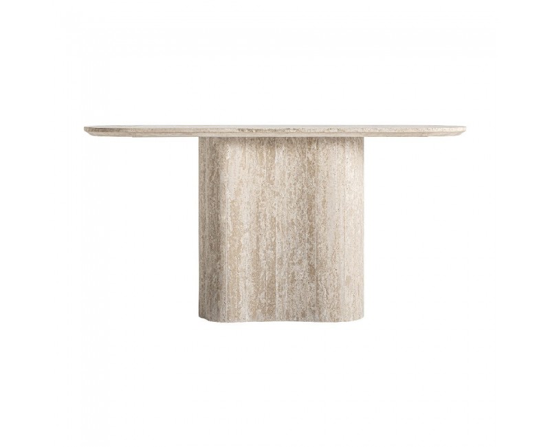 Consola Thiennes Travertino 160x45x80 Estilo Art Deco - 1