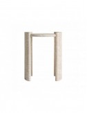 Mesa Auxiliar Thiennes Travertino 45x45x55 Estilo Art Deco - 1