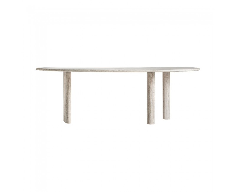 Mesa Comedor Thiennes Travertino 234x105x76,5 Estilo Art Deco - 1