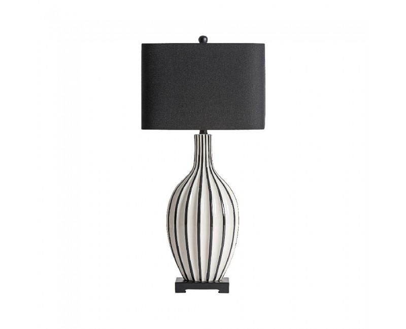 Lámpara De Sobremesa Zalsa Cerámica 38x23x82 Estilo Clásico - 1